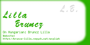 lilla bruncz business card